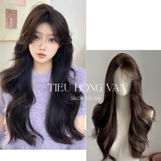 [SDĐ-T11] Tóc Giả SIÊU DA ĐẦU LƯỚI T - XOĂN LAYER 2 MÁI BAY (60cm)