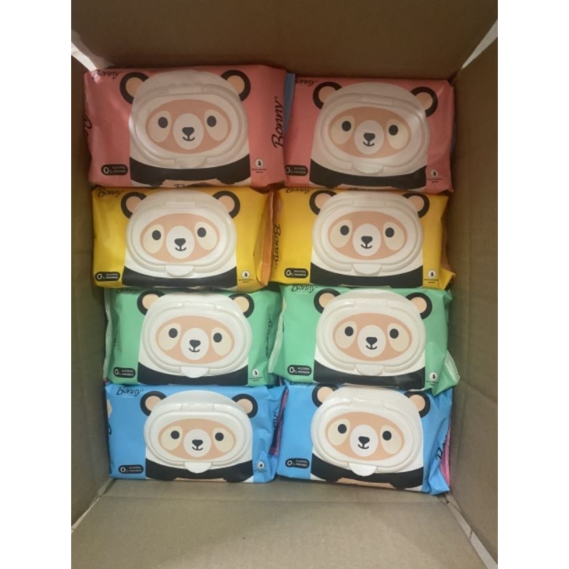 Khán ướt Bonny gói 100 tờ không mùi