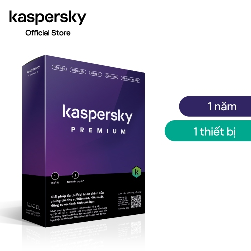 [Mã ICBFRI40 giảm 40K đơn 249K] Phần mềm diệt virus Kaspersky Premium 1 Thiết bị/năm - Hàng chính hãng