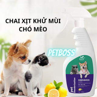 Dorrikey chai xịt khử mùi chó mèo thú cưng 500ml, xịt enzyme sinh học khử mùi thú cưng