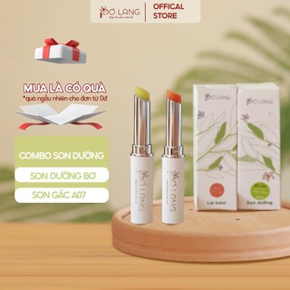 Combo Son Dưỡng Mềm Môi Pơ Lang, Môi xinh, Chiết Xuất Bơ Tươi, Gấc Tươi, An Toàn Cho Mẹ Bầu, Trẻ Nhỏ (Son Bơ + Son Gấc)