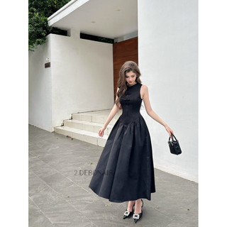 [2Debonair] Đầm midi đính nơ tôn dáng Lizy dress