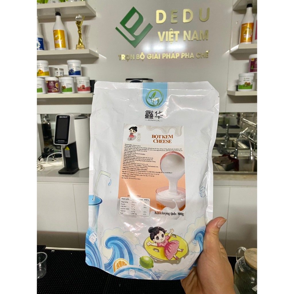 Bột kem cheese phomai cô gái Xiaka sánh mịn thơm béo phủ trà sữa 800gram