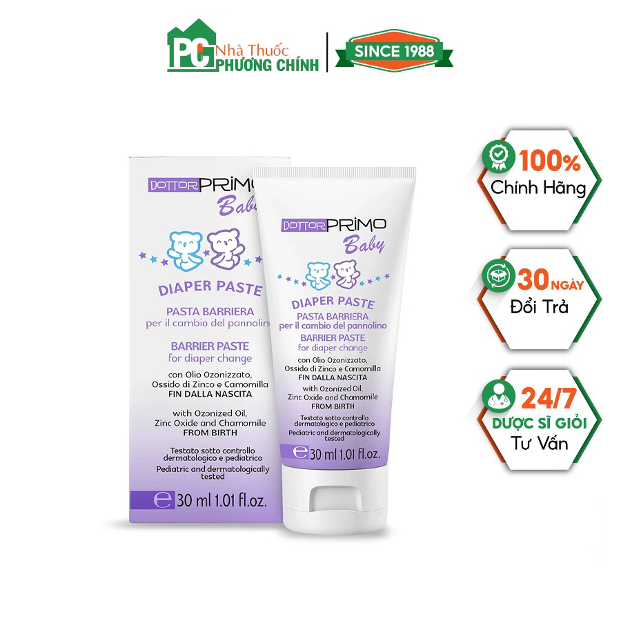 Kem Chống Hăm Cho Bé Dottorprimo Baby Diaper Paste (Tuýp 30ml)