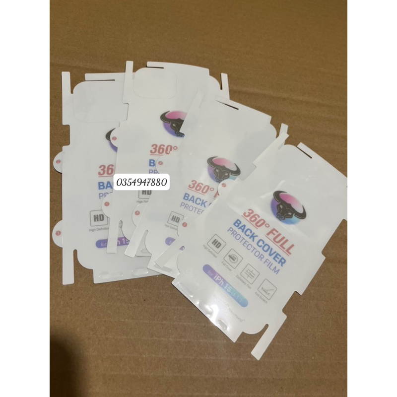 Miếng dán PPF dẻo cho iPhone 15/ 15 Plus/ 15 Pro/ 15 Pro max bảo vệ máy mặt trước, mặt sau trong suốt