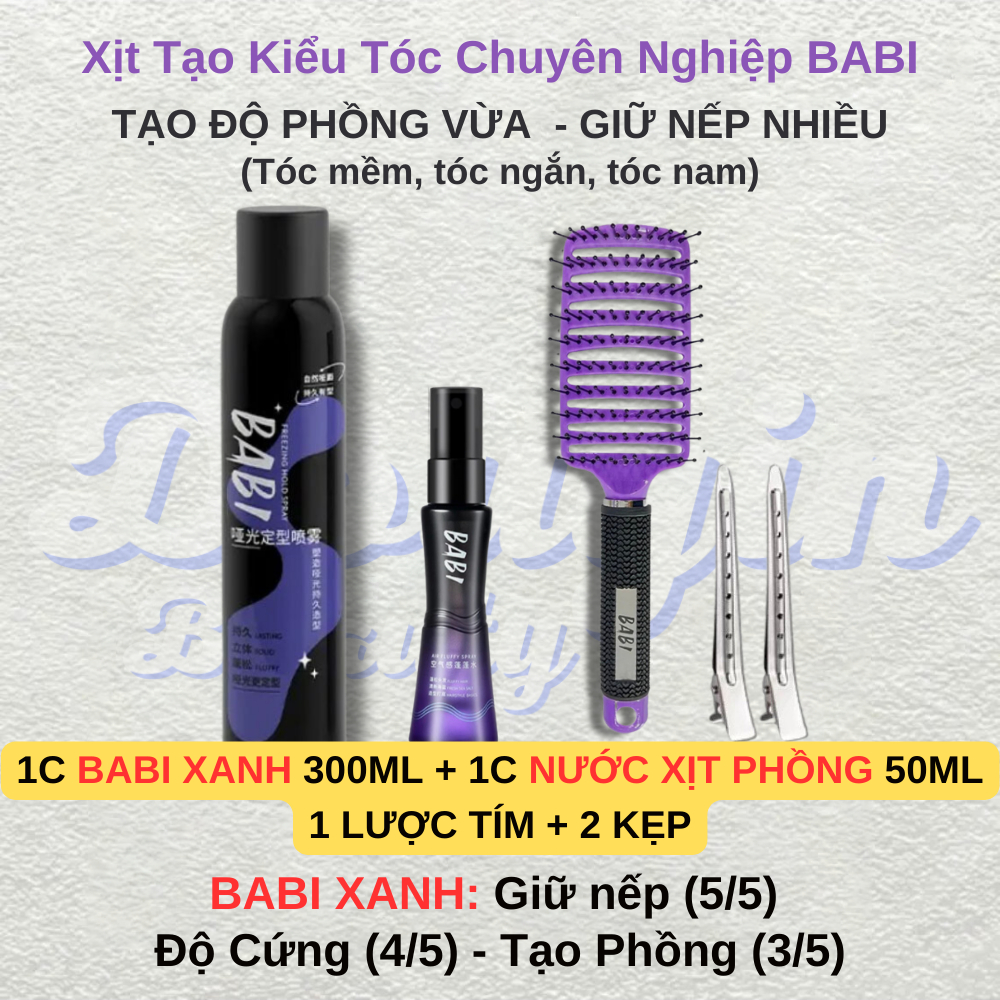 [New] Nước Tạo Phồng và Xịt Giữ Nếp Kiểu Tóc BABI Mới Nhất TOC01 - Douyin Beauty