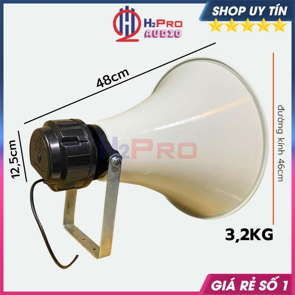 Loa Nén 90W Peak Phễu Nhôm 46Cm Vang Xa 2Km, Chống Nước , Loa Phóng Thanh Cao Cấp Công Suất Lớn-H2Pro Audio