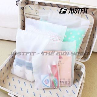 Túi zíp lụa mờ, túi dây kéo chống nước đi du lịch JUSTFIT STORE