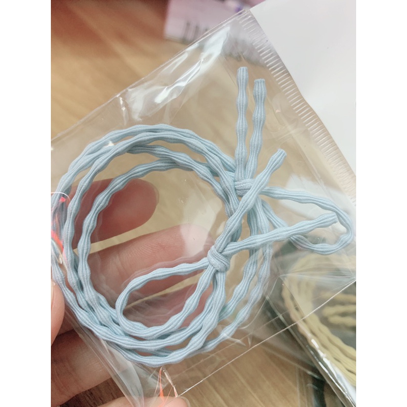 Set 2 thun buộc trơn, chắc chắn, không kéo tóc