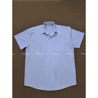 giảm giá 20% Áo sơ mi trắng nam dành cho học sinh cấp một, cấp hai, cấp ba cổ trắng,cổ xanh học sinh từ 17-70kg