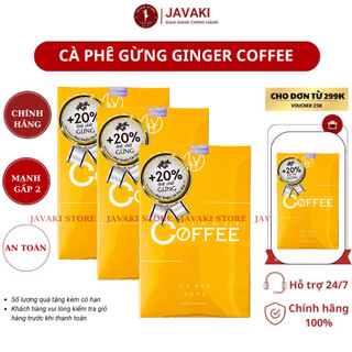 Cà phê gừng bộ 3 hộp cà phê giảm cân ginger coffee chính hãng