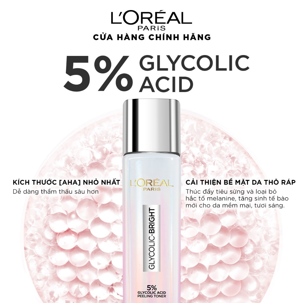 Nước Dưỡng Sáng Da L’Oreal Glycolic Bright Peeling Toner
