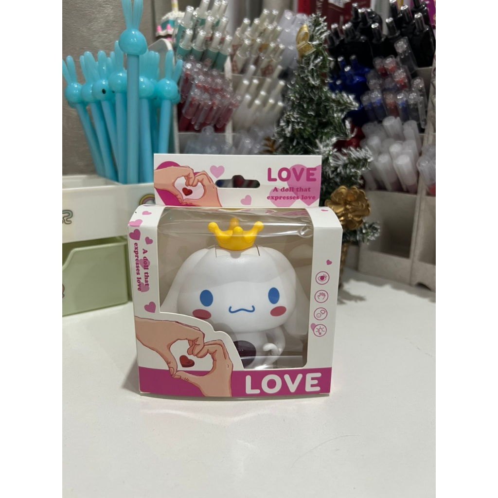 Đồ chơi thỏ trắng Cinnamorrol trái tim phát sáng nói I Love You quà tặng bạn gái, quà tặng crush