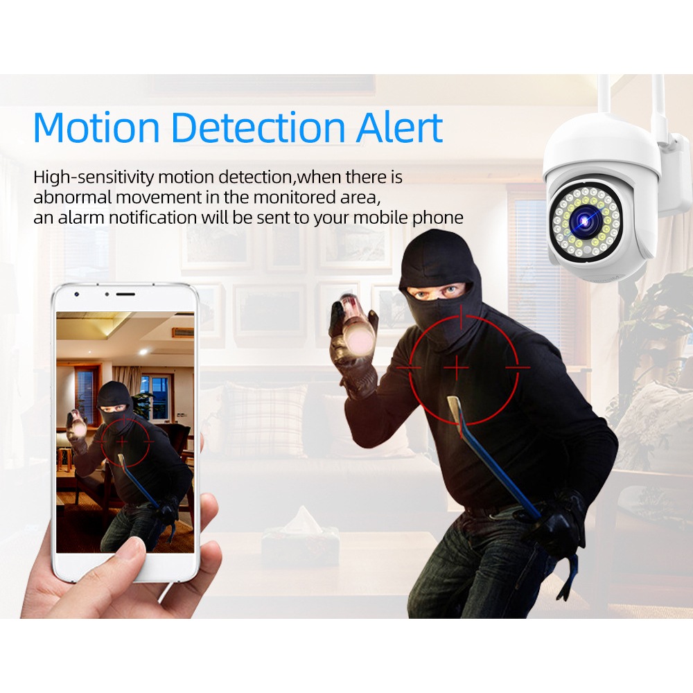 Camera Ngoài Trời PTZ MINI Xoay 360° Chống Nước YooSee Full HD 5MP 36 Led Ban Đêm Trợ Sáng Đàm Thoại 2 Chiều