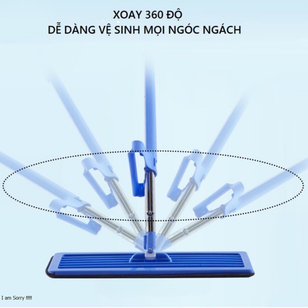 Cây Lau Nhà Phun Sương Xoay 360 Độ - Chổi Lau Nhà Phun Sương