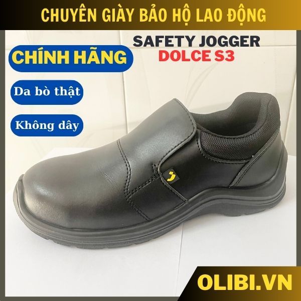 Giày lười bảo hộ lao động nam không dây Safety Jogger Dolce mũi sắt chống đinh đi công trình, công trường