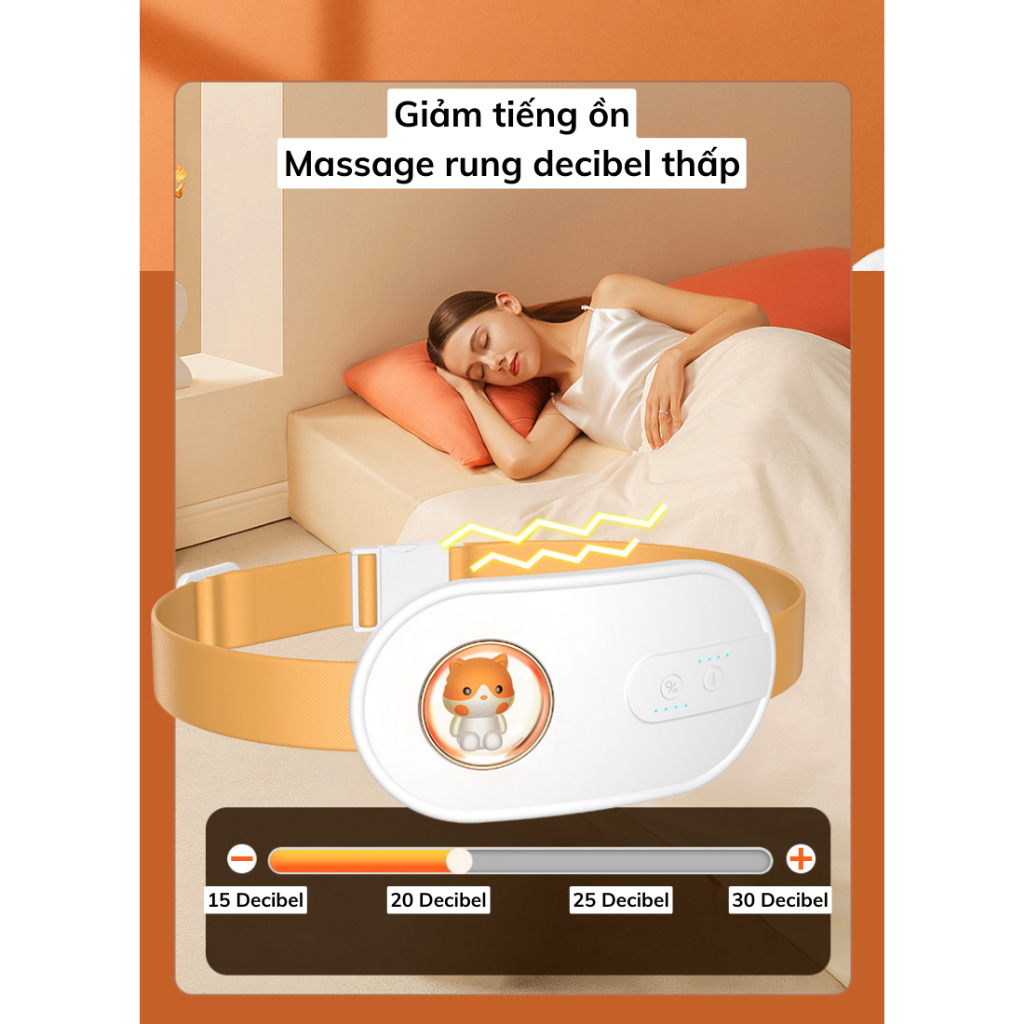 Máy Massage Sưởi Ấm Bụng DELADEP, Giảm Đau Bụng, Chườm Bụng Kinh Cho Phụ Nữ Đến Kì DSB02
