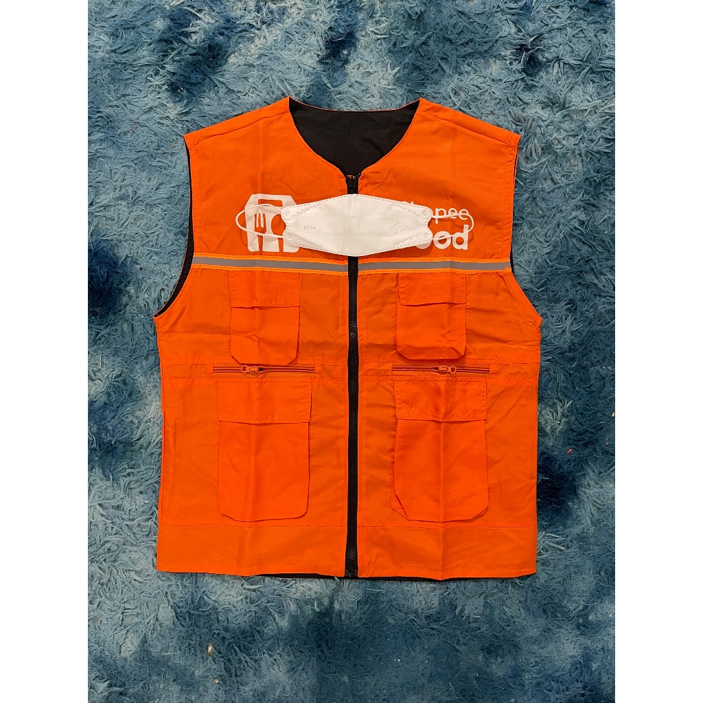 Áo Gile SPF Mặc Được 2 Mặt Cam Và Đen