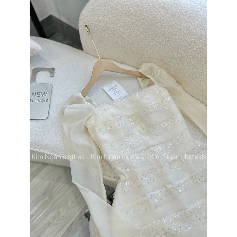 Váy tơ phối kim sa tầng  SML