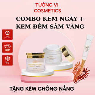 Combo kem dưỡng trắng ban ngày + nám đêm sâm vàng mqskin - dành cho mọi loại da tặng kem chống nắng