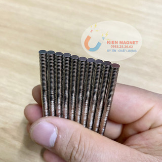 Combo 10 viên nam châm đất hiếm phi 4x1mm siêu nhỏ siêu mạnh
