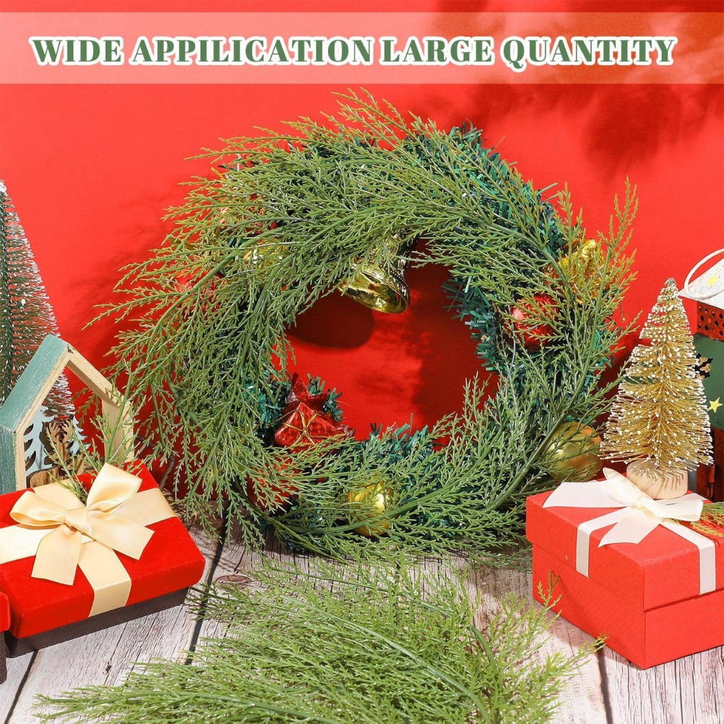 Cành thông, lá thông kim giả trang trí lễ giáng sinh, noel, decor quán cà phê, chụp ảnh sản phẩm, trang trí phòng học