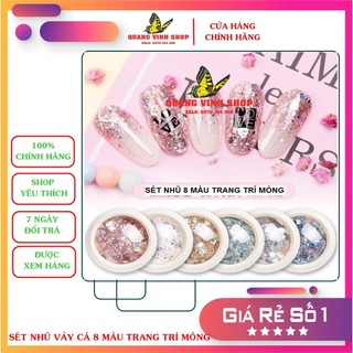 Sét nhũ vảy cá 8 màu trang trí móng