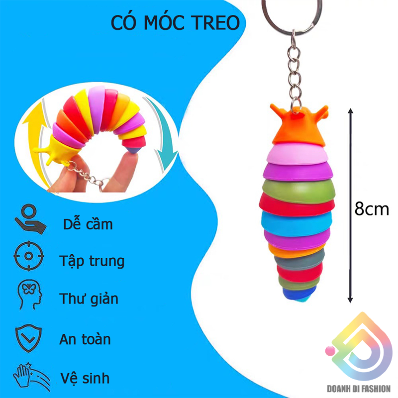 Đồ Chơi Halloween Con Sâu Cầu Vồng, Ốc Sên Cầm Tay, Móc Khóa Sâu Bướm, Tôm Cá Nhiều Màu, Trò Chơi Giảm Căng Thẳng Stress