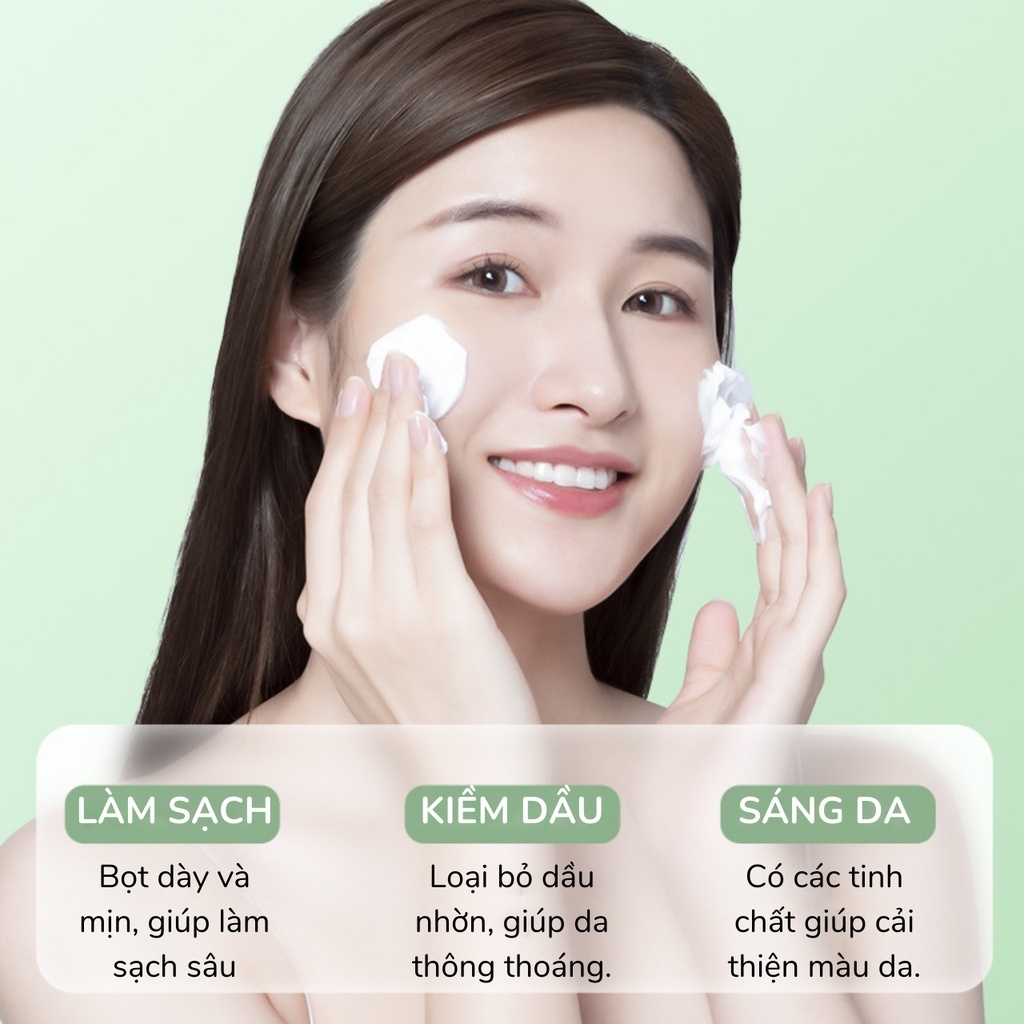 Sữa Rửa Mặt SADOER Chiết Xuất Thiên Nhiên Làm Sạch Sâu Kiềm Dầu Dưỡng Ẩm Cho Nam Và Nữ S14