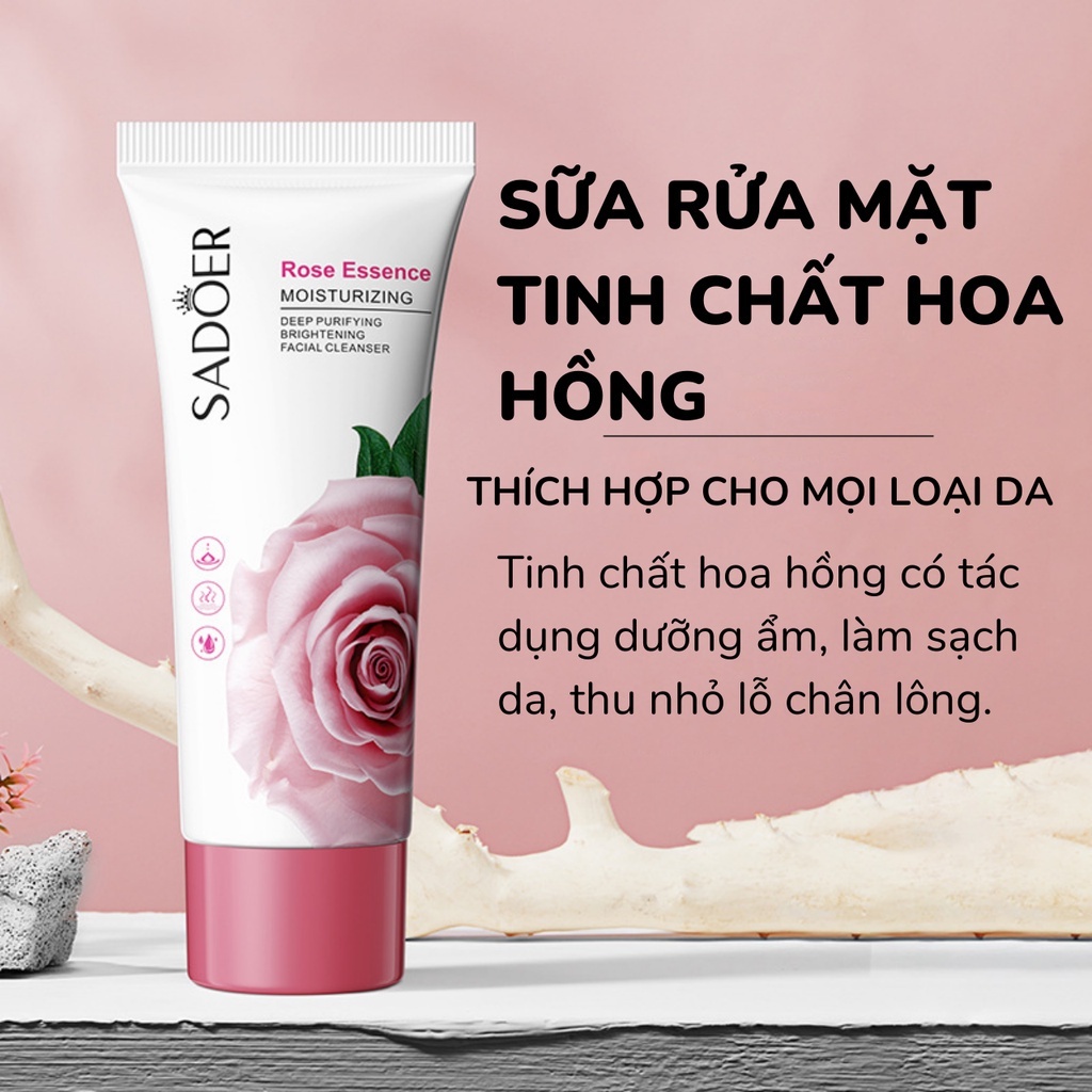 Sữa Rửa Mặt SADOER Chiết Xuất Thiên Nhiên Làm Sạch Sâu Kiềm Dầu Dưỡng Ẩm Cho Nam Và Nữ S14