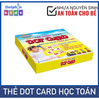 Bộ thẻ học dot card giấy ivory-350 cứng, dày chống lóa, dễ tráo cho bé từ 0-3 tháng tuổi