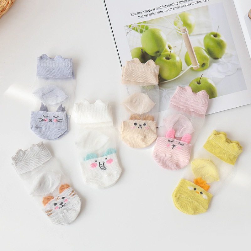 Set 5 Đôi Tất Lưới Xuất Hàn Cho Bé Trai, Bé Gái  - Vớ Thông Khí Thoáng Mát Cho Bé