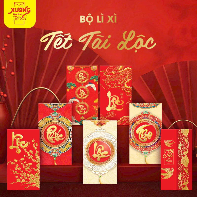 10 bao  lì xì tết tài lộc 2024 rẻ đẹp
