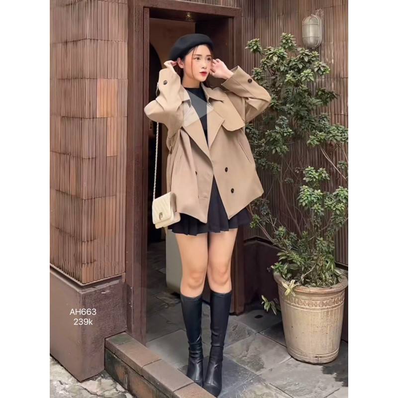 AH663 Áo Khoác MANGTO Ngắn