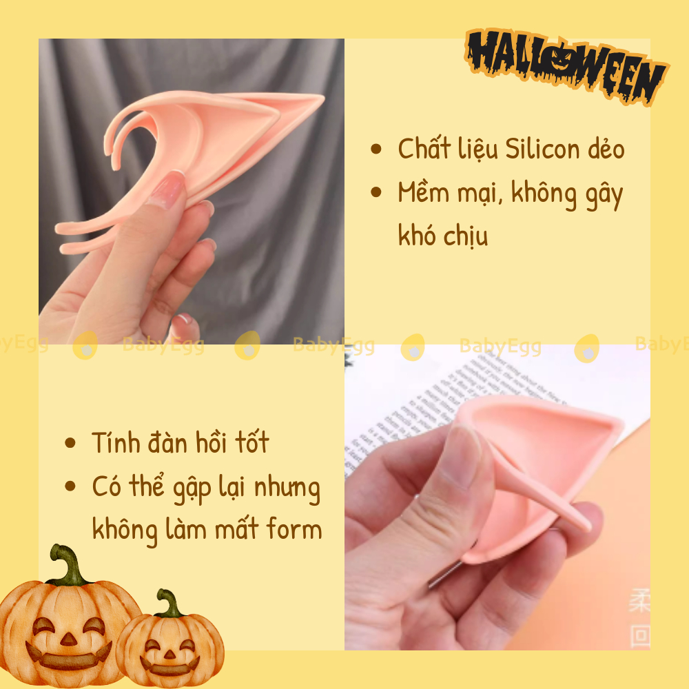Đôi tai yêu tinh Đồ hóa trang HALLOWEEN đôi tai giả COSPLAY yêu tinh, Phụ kiện hóa trang chụp ảnh BabyEGG