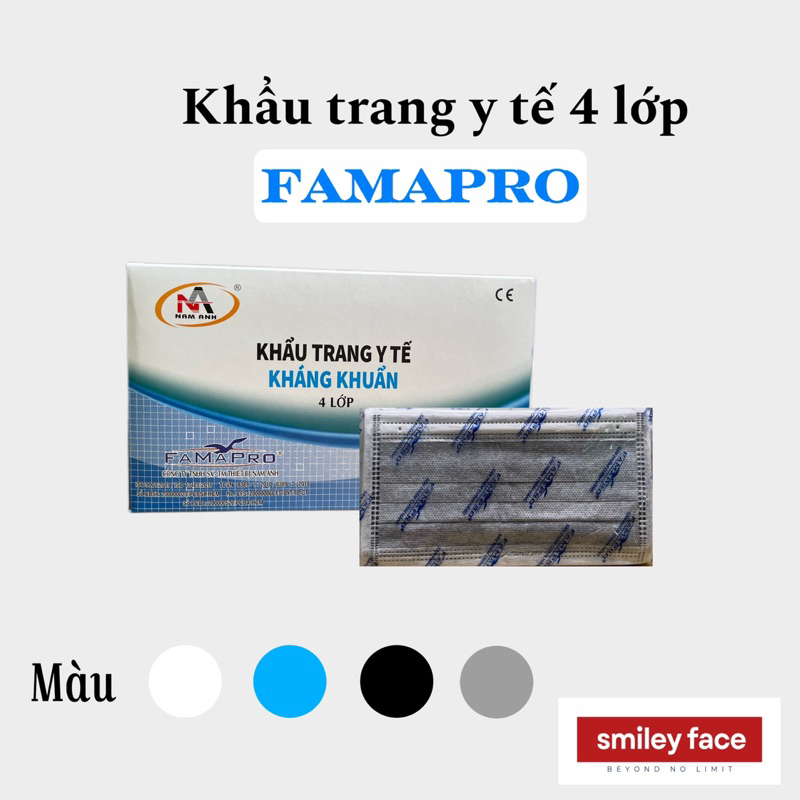 Khẩu Trang Y Tế 4 Lớp Nam Anh  - 4 Lớp FAMAPRO