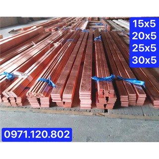 Đồng đỏ thanh cái độ dày 5mm chiều dài 1m