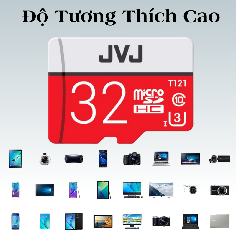 Thẻ Nhớ JVJ Pro 256GB /128GB /64GB /32GB Chuyên Cho Camera, Class 10, Tốc Độ Cao Tối Đa 150Mb/s - Thẻ Nhớ Chính Hãng