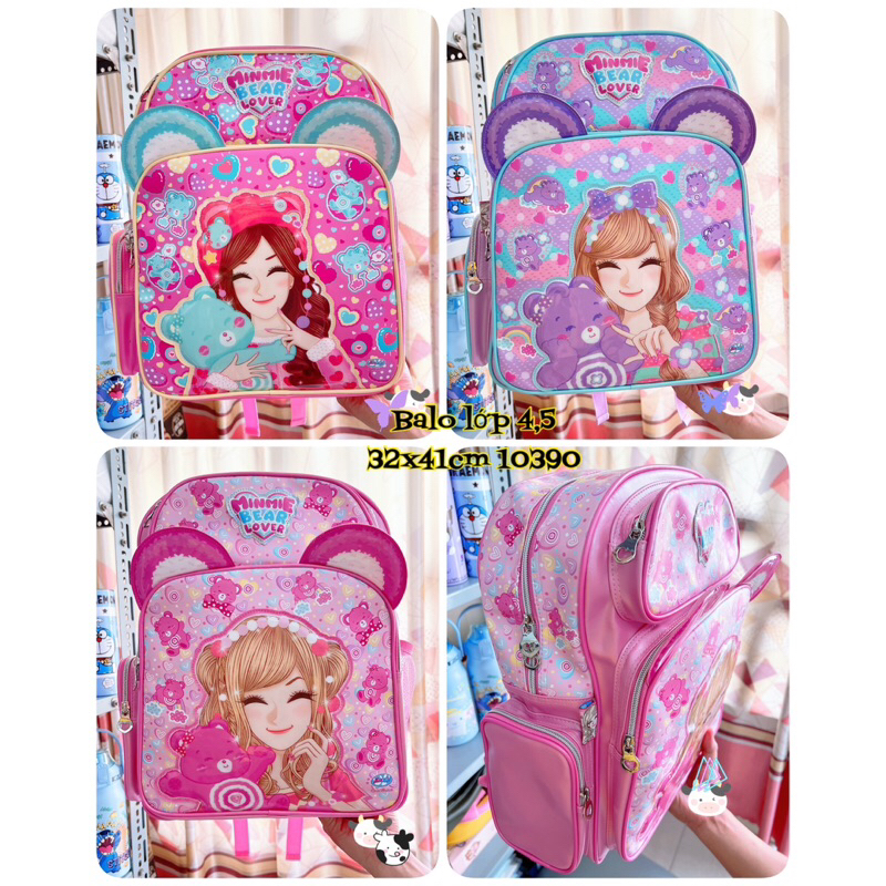 Balo Búp bê Minmie Thailan size 32x41cm lớp 4,5 siêu dễ thương ❤️