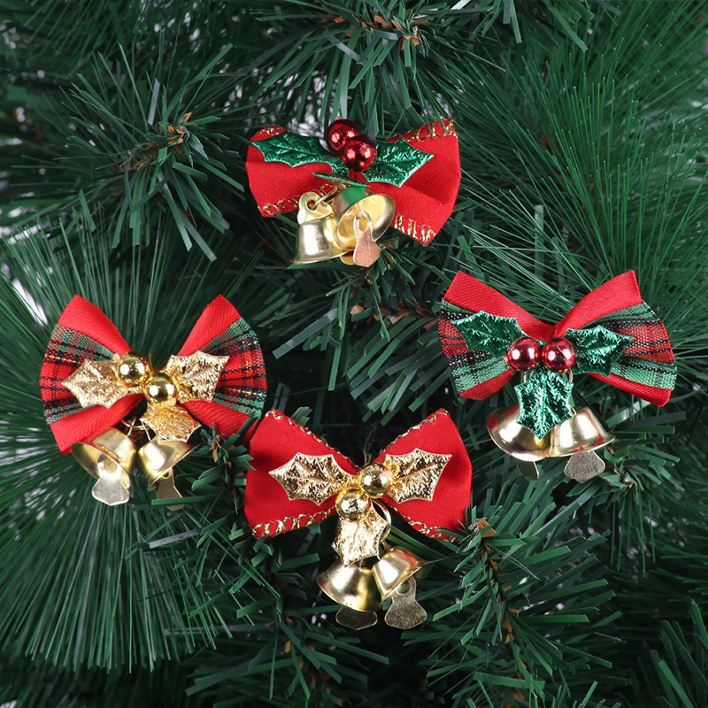 Set 4 nơ trang tró nơ trang trí cây thông noel cho dịp Giáng Sinh, Noel