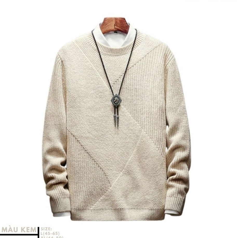 Áo len nam , áo len đan cổ tròn vát chéo dày dặn hàng Trung Loại 1 - mins.offce