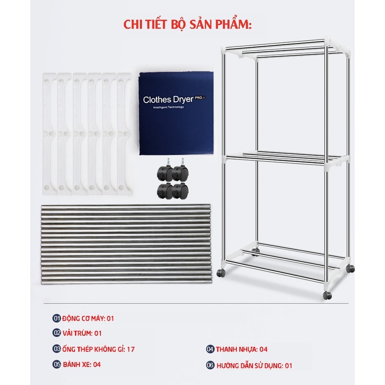 Tủ Sấy Quần Áo Rulax Đánh Tan Ẩm Mốc Quần Áo,Công Suất Cao Lên Đến 2300W (Bảo Hành 12 Tháng)