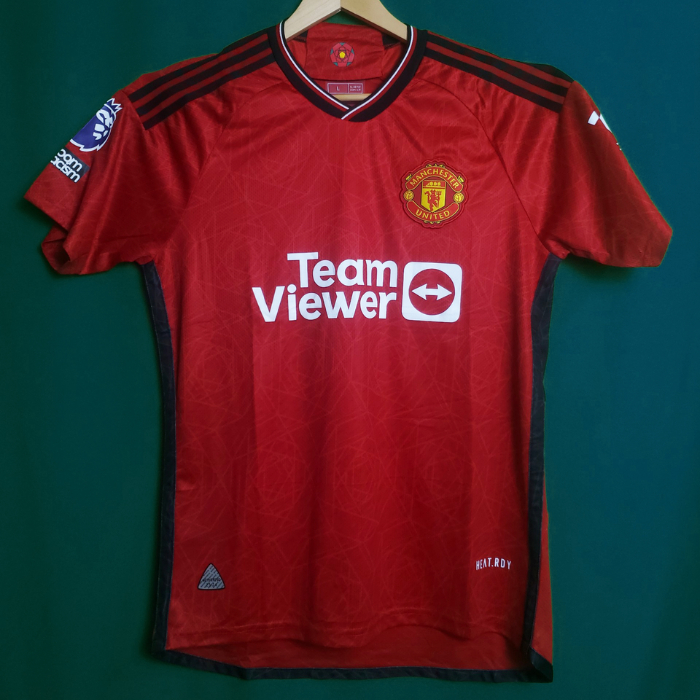 Áo bóng đá Player CLB MU sân nhà - Mùa giải 2023/2024 - Vải gai Thái độ bền cao, khô thoáng - Áo màu đỏ truyền thống