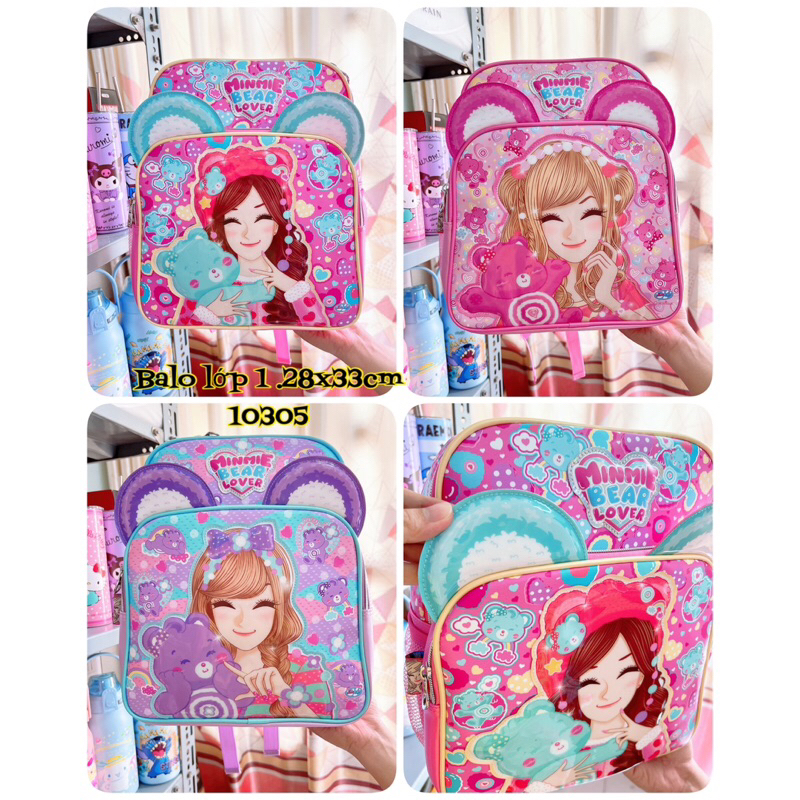 Balo Búp bê Minmie Thailan size 28x33cm lớp 1 siêu dễ thương ❤️