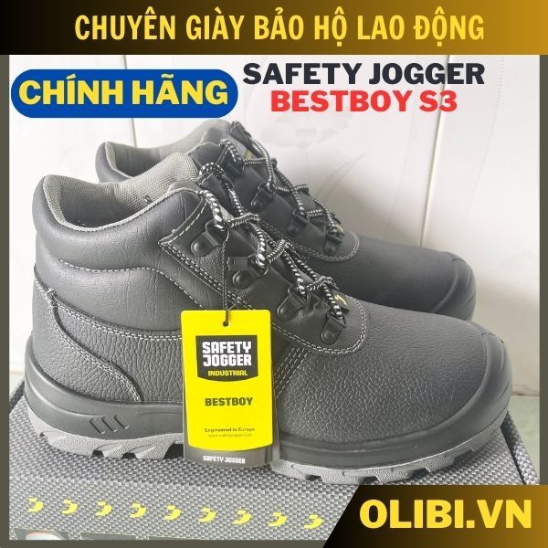 Giày bảo hộ cao cổ Safety Jogger Bestboy S3  đế và mũi lót thép chống đinh đâm xuyên