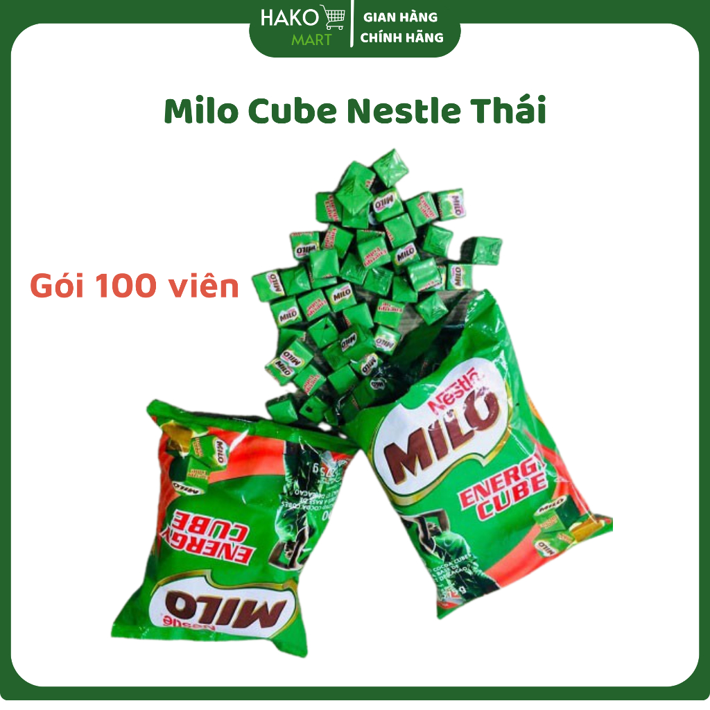 Milo Cube Nestle Thái Lan Viên Kẹo Nén