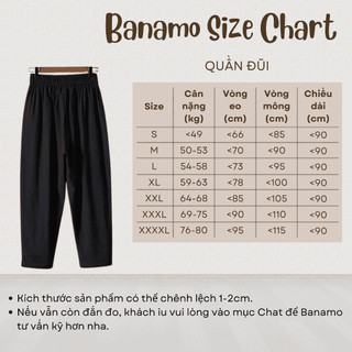 Quần baggy đũi nữ cạp chun Banamo quần lưng thun chất đũi nhẹ mát nhiều màu thời trang Banamo Fashion 823a