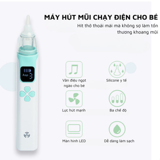 Máy Hút Mũi Cho Bé ICE Cao Cấp Dụng Cụ Hút Mũi Cho Bé An Toàn Không Đau