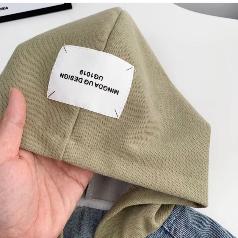 Áo khoác jean mix nỉ hàng qccc cho bé