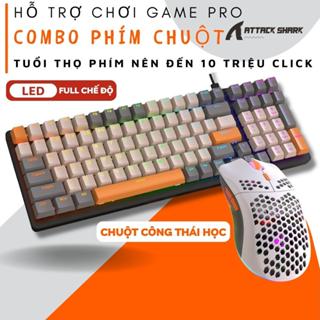 Bàn Phím Cơ Và Chuột Gaming Led Pro Attack Shark K3 Và M1RGB Chuyên Game Cao Cấp Cho Máy Tính Laptop PC